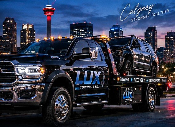 Lux Towing truck in Calgary